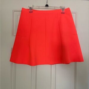 J. Crew Bright Orange Mini A-Line Skirt